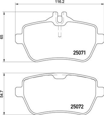 Brembo P 50 117 - Тормозные колодки, дисковые, комплект unicars.by