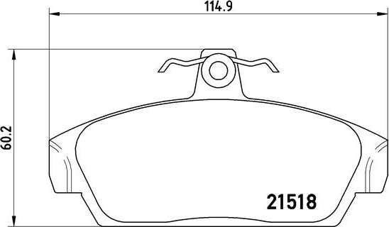 Brembo P 52 015 - Тормозные колодки, дисковые, комплект unicars.by