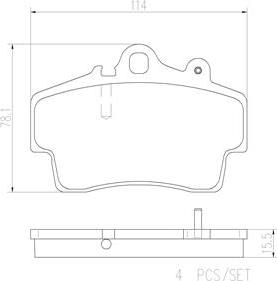 Brembo P65007N - Тормозные колодки, дисковые, комплект unicars.by