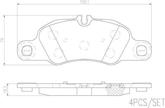 Brembo P65019N - Тормозные колодки, дисковые, комплект unicars.by