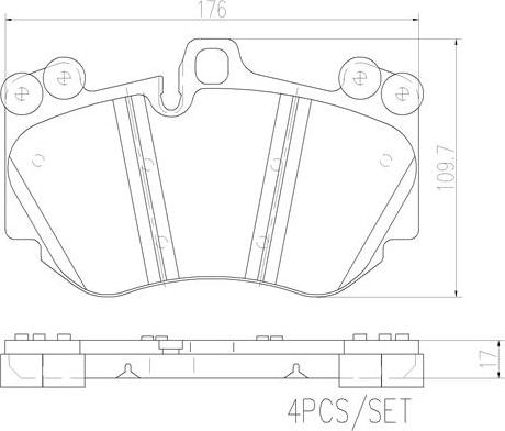 Brembo P65016N - Тормозные колодки, дисковые, комплект unicars.by