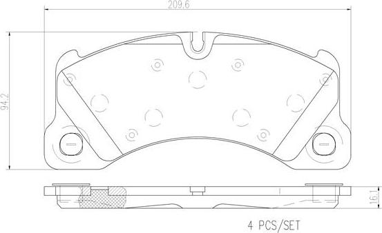 Brembo P65017N - Тормозные колодки, дисковые, комплект unicars.by