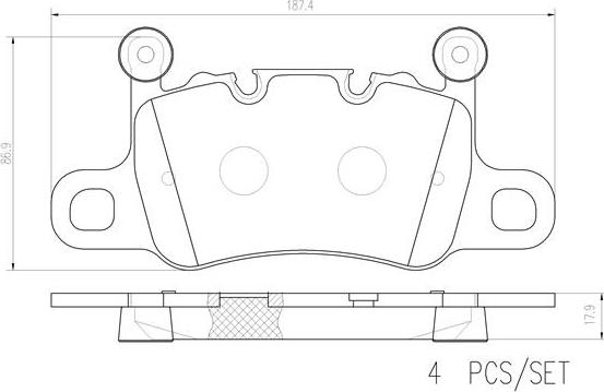 Brembo P65038N - Тормозные колодки, дисковые, комплект unicars.by