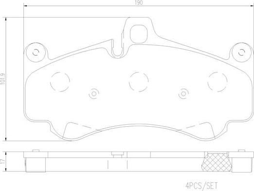 Brembo P65032N - Тормозные колодки, дисковые, комплект unicars.by