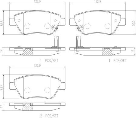 Brembo P66001N - Тормозные колодки, дисковые, комплект unicars.by