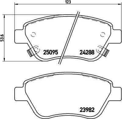 Brembo P 66 001 - Тормозные колодки, дисковые, комплект unicars.by