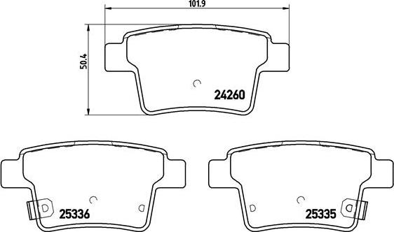 Brembo P 66 002 - Тормозные колодки, дисковые, комплект unicars.by