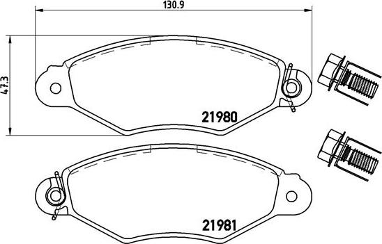 Brembo P 61 098 - Тормозные колодки, дисковые, комплект unicars.by