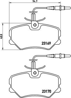 Brembo P 61 050 - Тормозные колодки, дисковые, комплект unicars.by