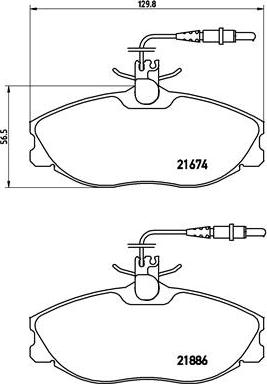 Brembo P 61 057 - Тормозные колодки, дисковые, комплект unicars.by