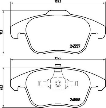 Brembo P 61 086 - Тормозные колодки, дисковые, комплект unicars.by