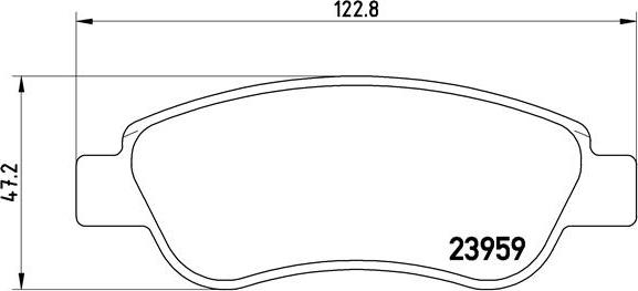 Brembo P 61 081 - Тормозные колодки, дисковые, комплект unicars.by