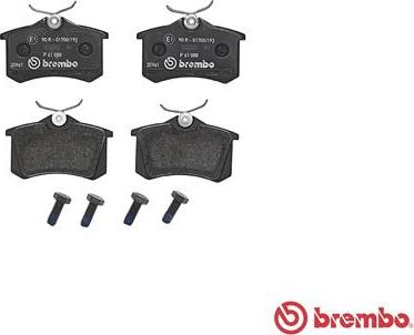 Brembo P 61 088 - Тормозные колодки, дисковые, комплект unicars.by