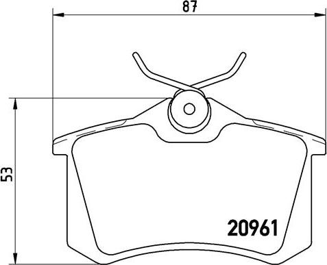 Brembo P 61 088 - Тормозные колодки, дисковые, комплект unicars.by