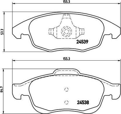 Brembo P 61 083 - Тормозные колодки, дисковые, комплект unicars.by