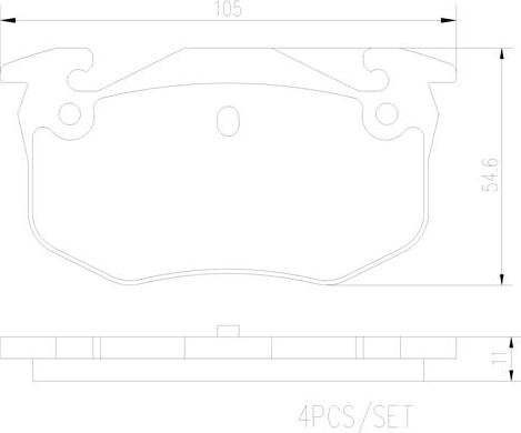 Brembo P61032N - Тормозные колодки, дисковые, комплект unicars.by