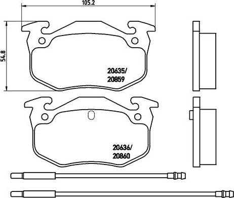 Brembo P 61 029 - Тормозные колодки, дисковые, комплект unicars.by