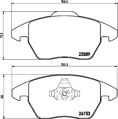 Brembo P 61 076X - Тормозные колодки, дисковые, комплект unicars.by