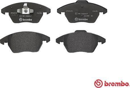 Brembo P 61 076 - Тормозные колодки, дисковые, комплект unicars.by