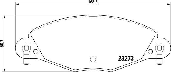 Brembo P 61 072 - Тормозные колодки, дисковые, комплект unicars.by