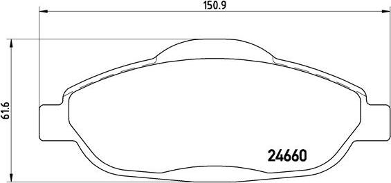 Brembo P 61 101X - Тормозные колодки, дисковые, комплект unicars.by