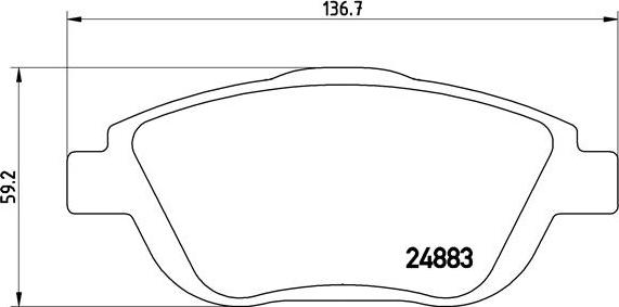 Brembo P 61 103X - Тормозные колодки, дисковые, комплект unicars.by