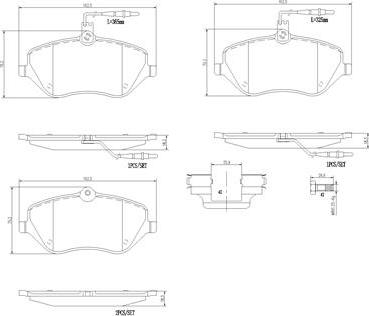 Brembo P61119N - Тормозные колодки, дисковые, комплект unicars.by