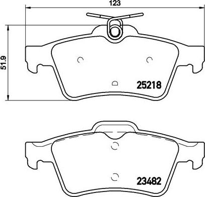 Brembo P 61 110 - Тормозные колодки, дисковые, комплект unicars.by