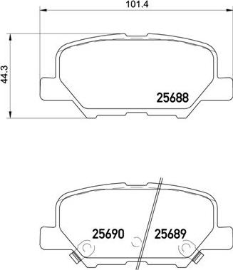 Brembo P 61 111 - Тормозные колодки, дисковые, комплект unicars.by