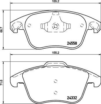 Brembo P 61 117X - Тормозные колодки, дисковые, комплект unicars.by