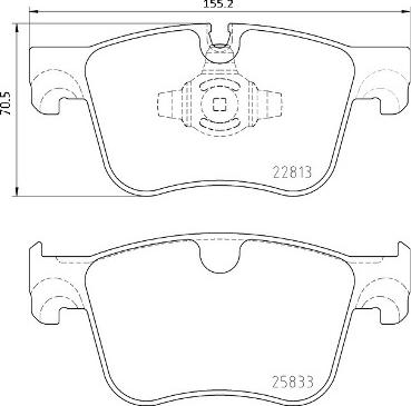 Brembo P 61 135 - Тормозные колодки, дисковые, комплект unicars.by