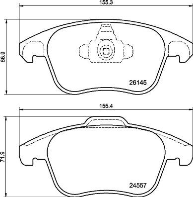 Brembo P 61 136 - Тормозные колодки, дисковые, комплект unicars.by