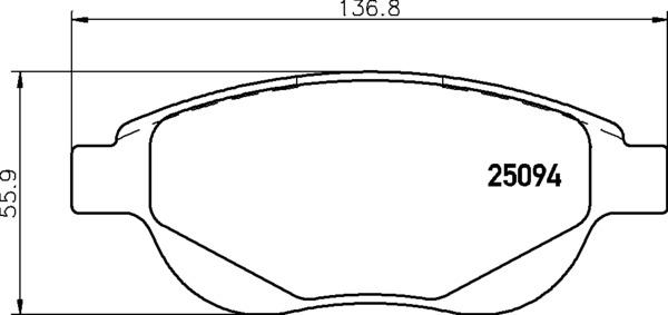 Brembo P 61 137 - Тормозные колодки, дисковые, комплект unicars.by