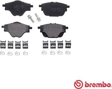 Brembo P 61 124 - Тормозные колодки, дисковые, комплект unicars.by