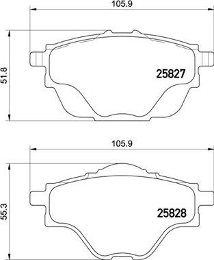 Brembo P 61 124 - Тормозные колодки, дисковые, комплект unicars.by