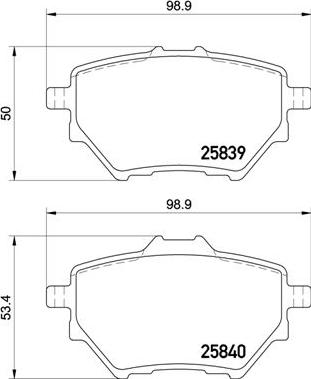 Brembo P 61 122 - Тормозные колодки, дисковые, комплект unicars.by