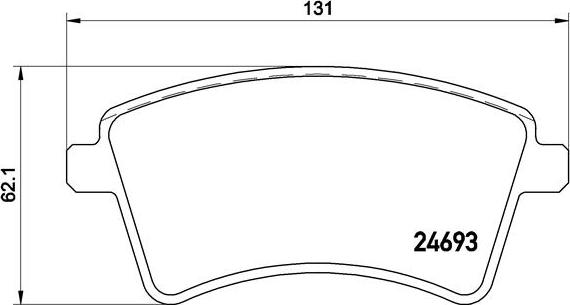 Brembo P 68 044 - Тормозные колодки, дисковые, комплект unicars.by