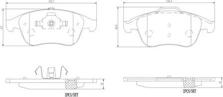 Brembo P68045N - Тормозные колодки, дисковые, комплект unicars.by