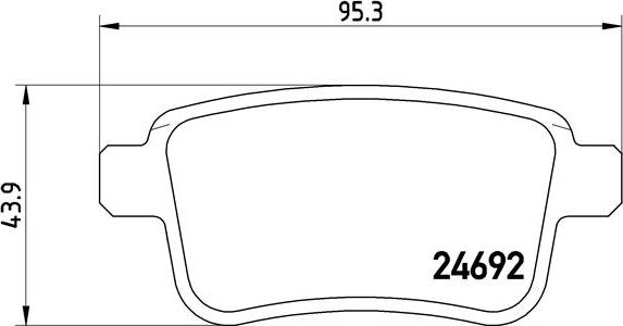 Brembo P 68 043 - Тормозные колодки, дисковые, комплект unicars.by