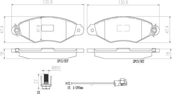 Brembo P68042N - Тормозные колодки, дисковые, комплект unicars.by