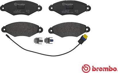 Brembo P 68 042 - Тормозные колодки, дисковые, комплект unicars.by