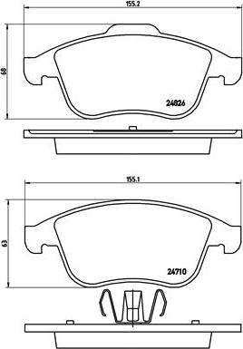 Brembo P 68 047X - Тормозные колодки, дисковые, комплект unicars.by