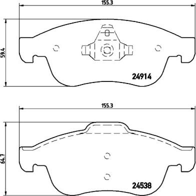 Brembo P 68 050X - Тормозные колодки, дисковые, комплект unicars.by