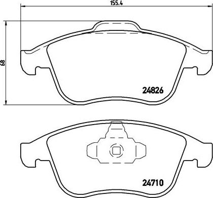 Brembo P 68 052 - Тормозные колодки, дисковые, комплект unicars.by