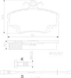 Brembo P68008N - Тормозные колодки, дисковые, комплект unicars.by