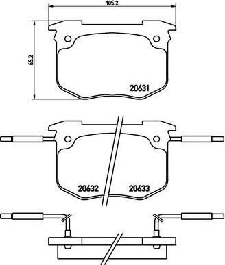 Brembo P 68 011 - Тормозные колодки, дисковые, комплект unicars.by