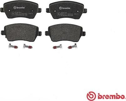 Brembo P 68 033 - Тормозные колодки, дисковые, комплект unicars.by