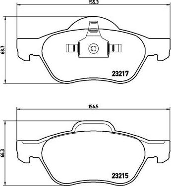 Brembo P 68 029 - Тормозные колодки, дисковые, комплект unicars.by