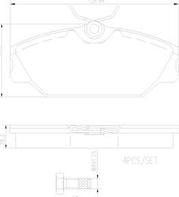 Brembo P68027N - Тормозные колодки, дисковые, комплект unicars.by