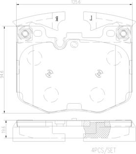 Brembo P06099N - Тормозные колодки, дисковые, комплект unicars.by